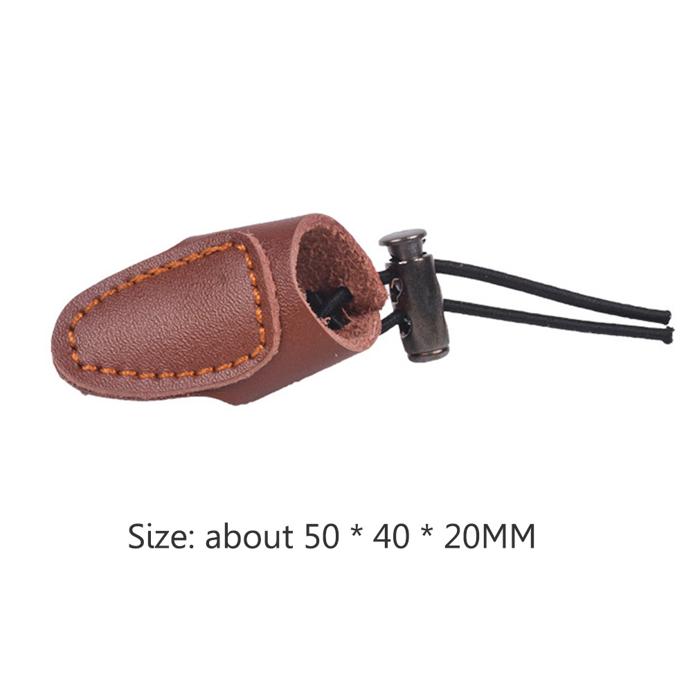 1-4 Pcs Soft Cow Leather Recurve Bow Arrow Finger Tip Protector Practice Archery Thumb Ring Tab Guard Hunting Accessories Black