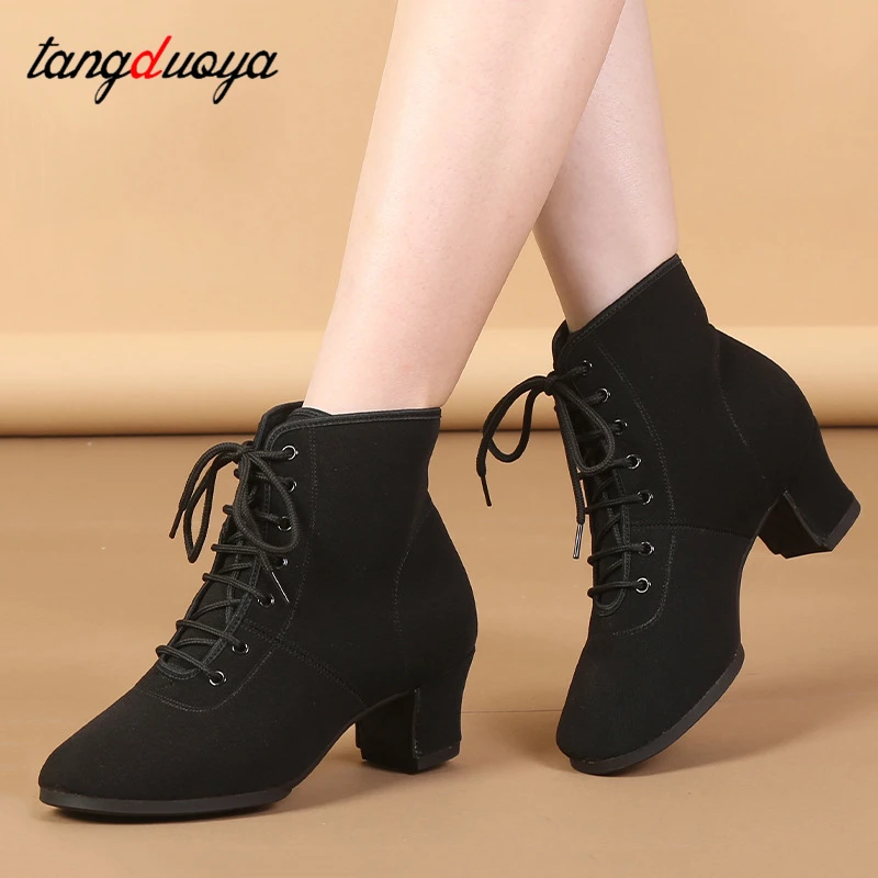 New Women 2025 Ballroom Latin Dance Shoes new Jazz Modern Dance Shoes High Top Dancing Boots Black Sports Jazz Dancing Sneakers