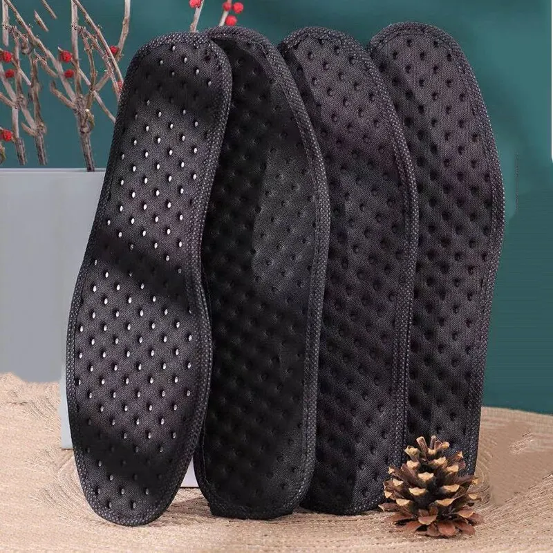 5 Pcs Bamboo Charcoal Deodorizing Insole Women Sweat-absorbing Thicken Shock-absorbing Soft Sport Insoles Breathable Comfortable