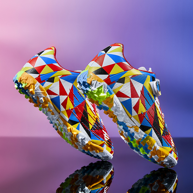 New Soccer Rotary Shoes for Kids Teenagers Boys Long Spikes Sneakers Children Soccer Cleats Football Shoes Zapatos De Futbol