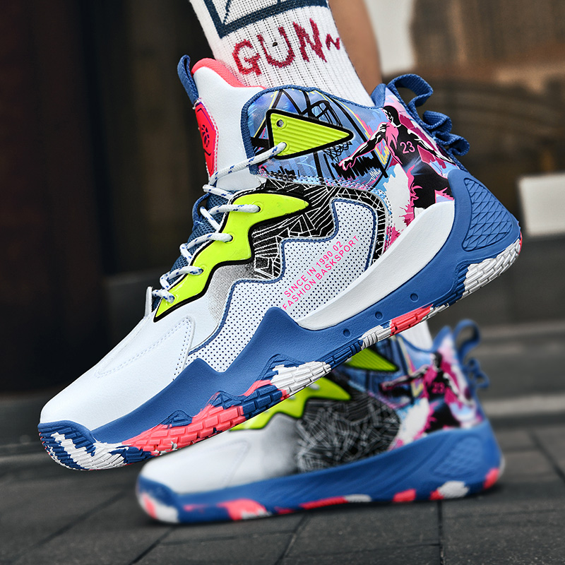 Men Basketball Shoes Women Sneakers High Top Sports Shoe Training Athletic Basket Shoes Couple Basketball Sneakers Size 36-45