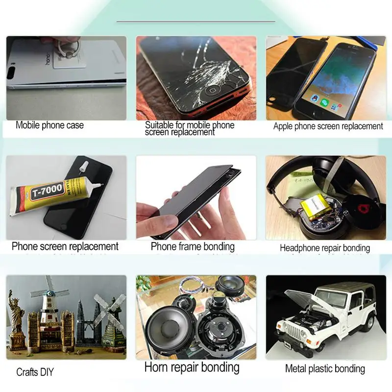 15/50ML T-7000 Glue Black Contact Adhesive Car Beauty Glue LCD Display Frame Mobile Phone Screen With Tip Bonding Glass Repair