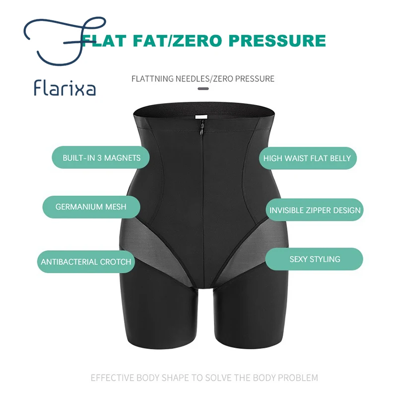 Flarixa M-3XL Waist Trainer High Waist Strong Flat Belly Panties Take 2025 Off Boxer new Panties Plus Size Body Shaper Slimming Underwear