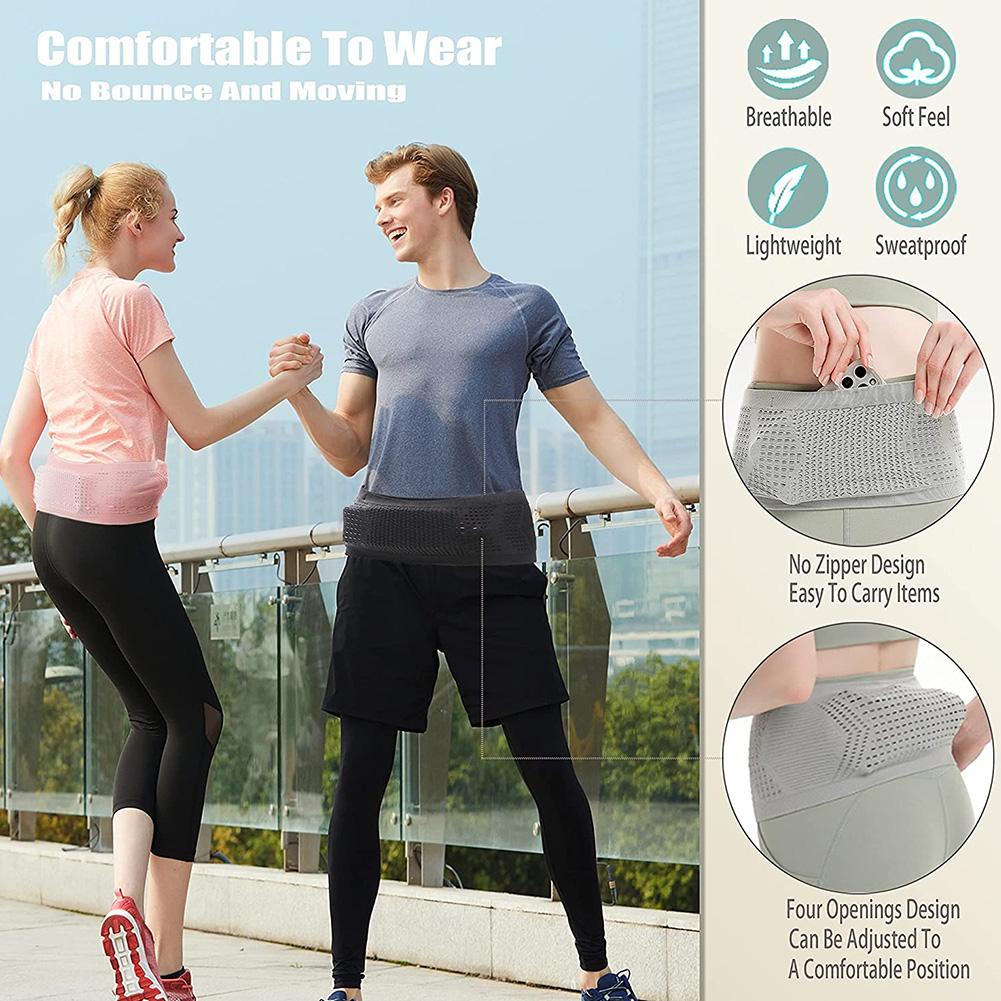 Ultra thin running with money and sports Fanny bag, mobile phone holder, adjustable waist bag