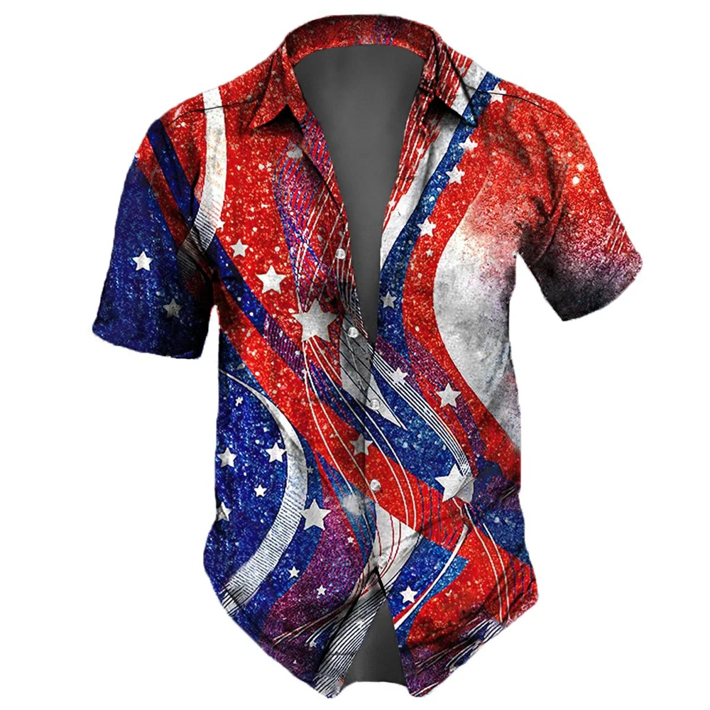 2023 Men'S Shirts Route 66 Vintage Hawaiian Shirts New High Street Shirts Summer Casual Shirts Hip Hop Party Men Clothing Tops