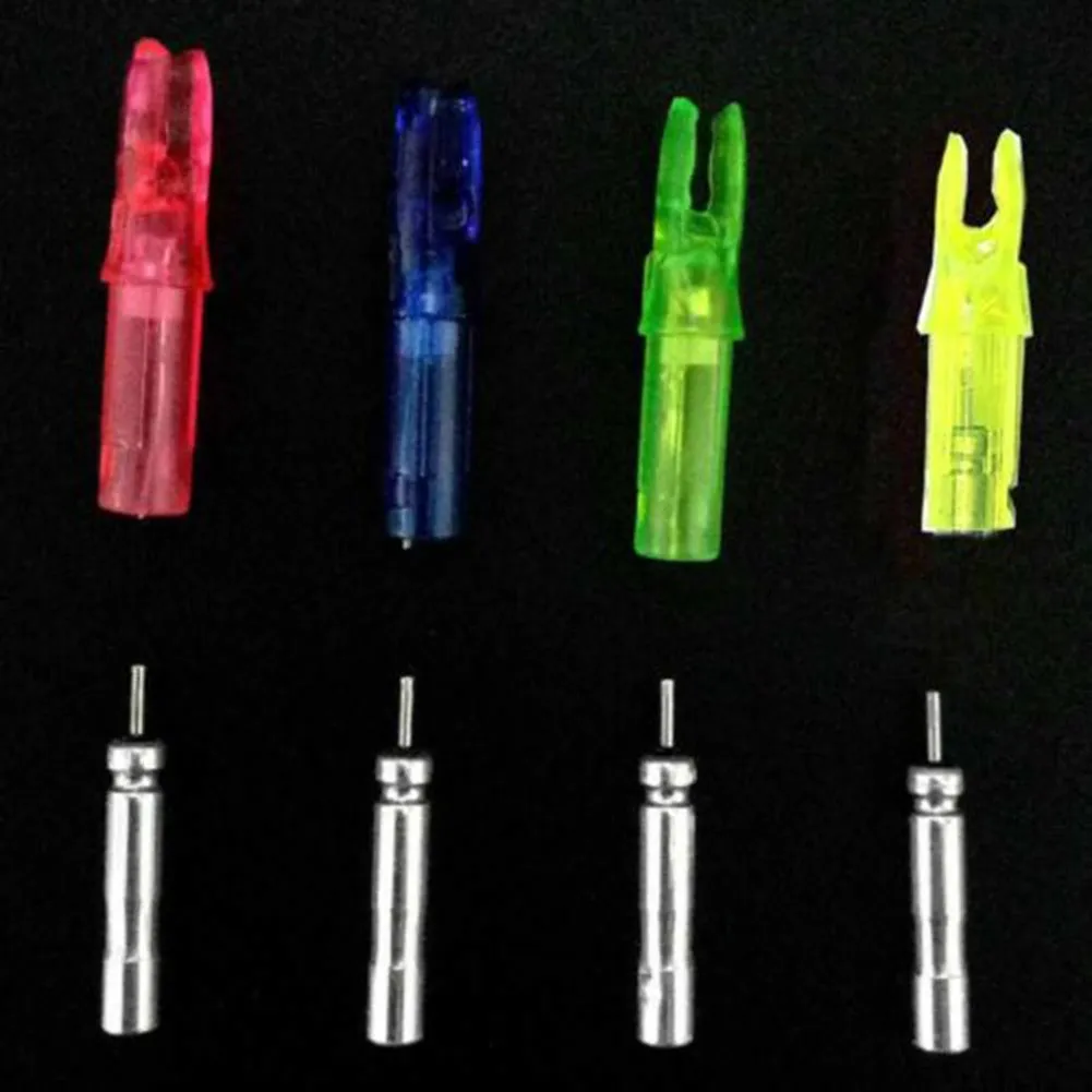 12pcs LED Arrow Nock Tail Multicolor 48 Hours Lighted Nocks 6.2mm Light Weight For Light Accessories