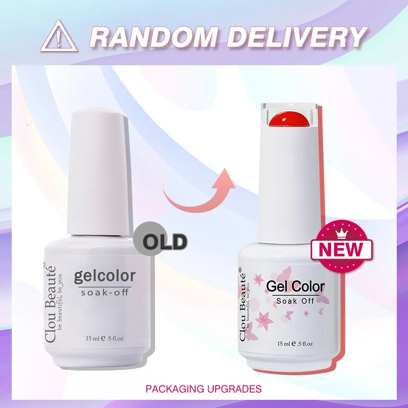 Clou Beaute 10/12/20/24pcs Gel Nail Polish Set Color 15ml White Glass Bottle Nail Art Kit Semi Permanent Gellack Nail Varnish 240321