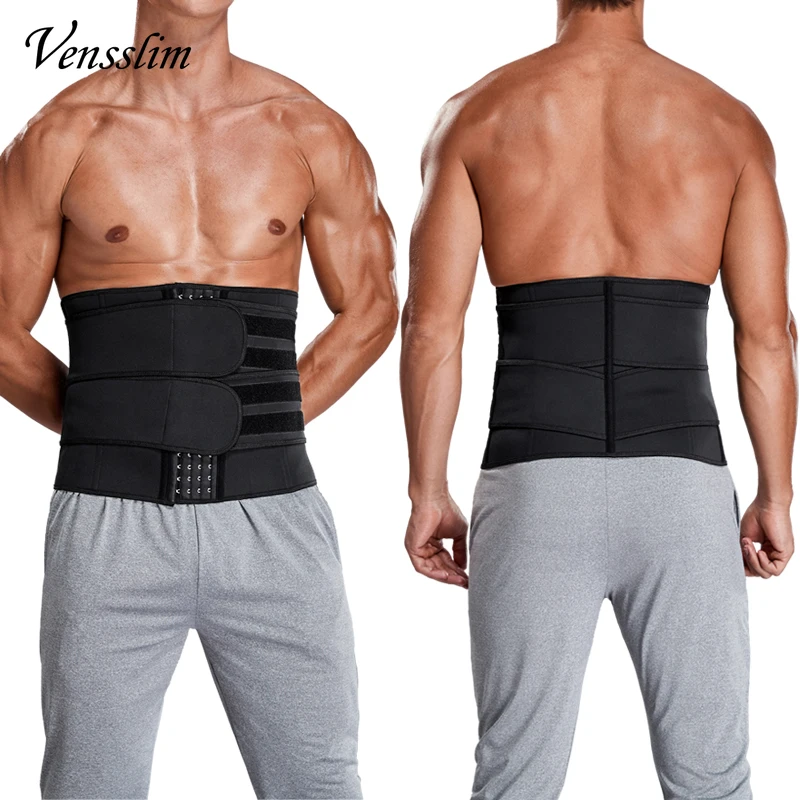 Waist Trainer for Men Sweat Belt Body Shaper Sauna Trimmer Stomach Wraps Workout Band Waste Cinchers Corset Belly with Strap