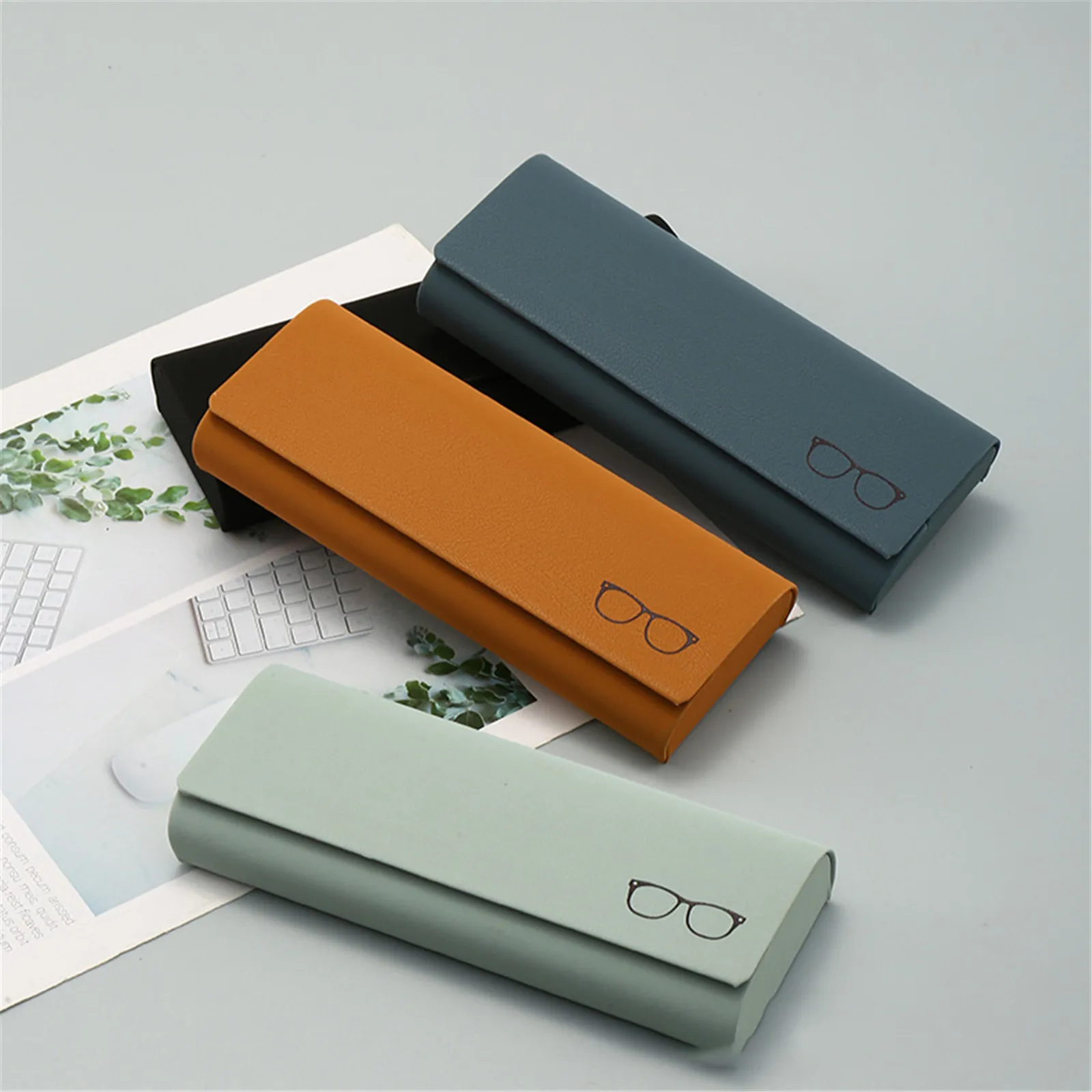 PU Leather Glasses Case Men Women Sunglasses Myopia Presbyopia Storage Box Portable Anti-Pressure Eyeglasses Bag Eyewear Accesso
