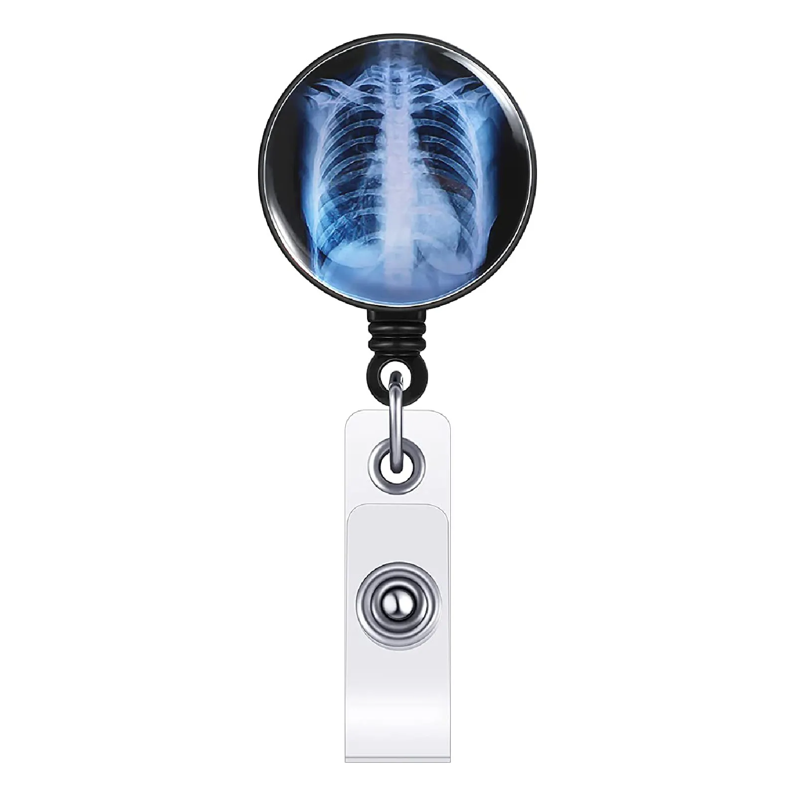 New 1pc Retractable X-Ray Badge Reel Radiology Badge Reel Holder Badge Reel Nurse Doctor Student Card 2025 Reel new Clip Office Supplies
