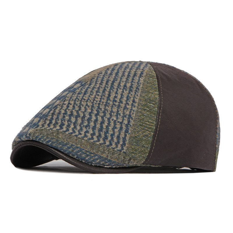 2023 Autumn and Winter Polyester Patch Newsboy Caps Flat Peaked Cap new Men and Women Painter 2025 Beret Hats 128