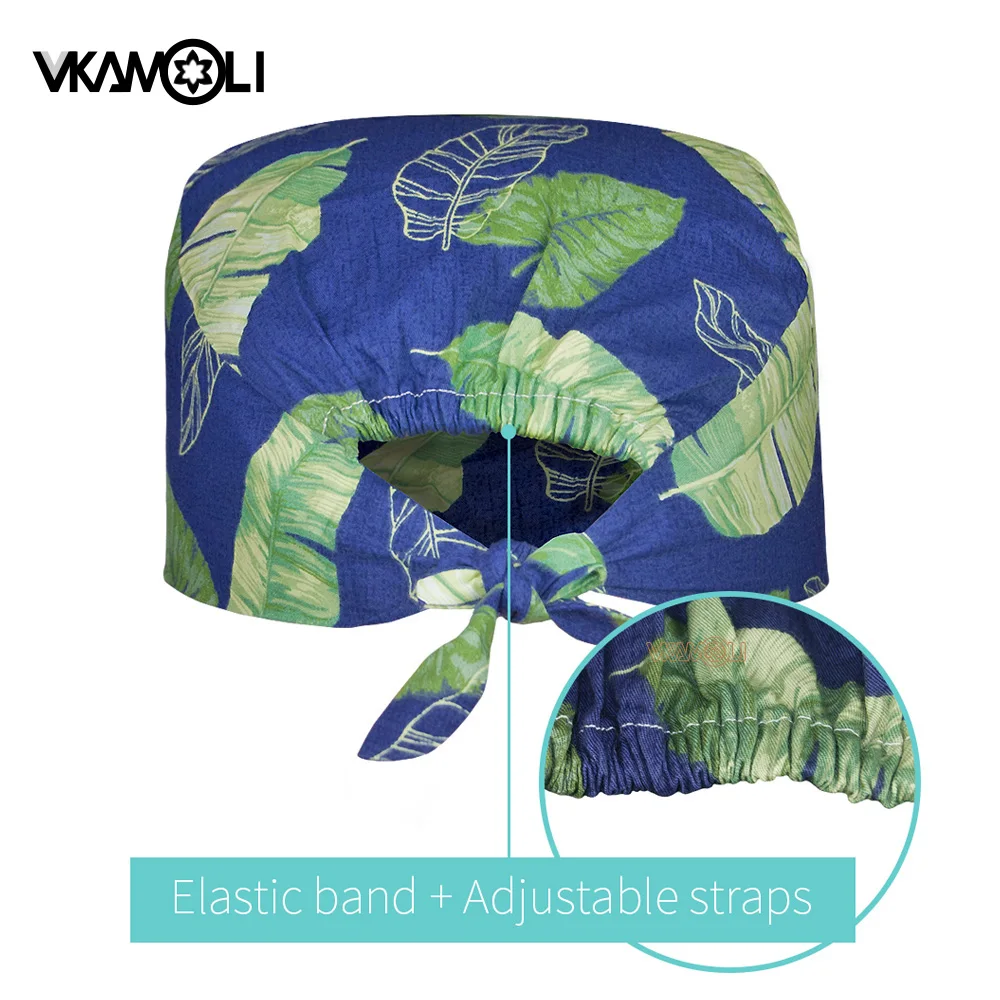 Surgical wholesale Green Medical Cap lady hat beauty work accessories surgery cap women and man operating room scrub cap smile