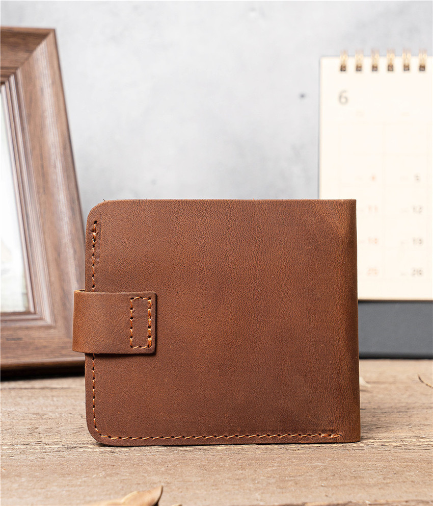 Men's Wallet 100% Genuine Leather Men Purse Holder Business Anti-Theft Credit Card Short Wallet Male Slim Coin Purse Money Bag