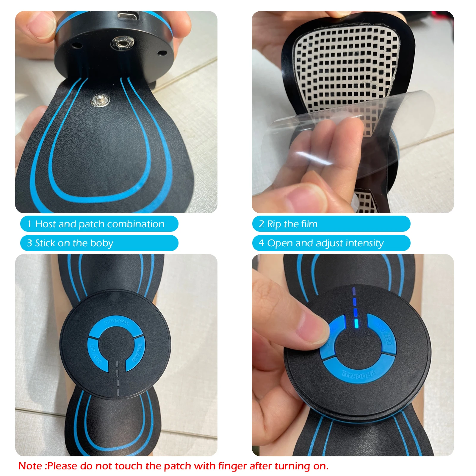 2/4PCS Electric Massager 2025 Pad Mini Cervical new Massage Stimulator For Men Neck Shoulder Breast Massage Pad Adjustable Massage Pad