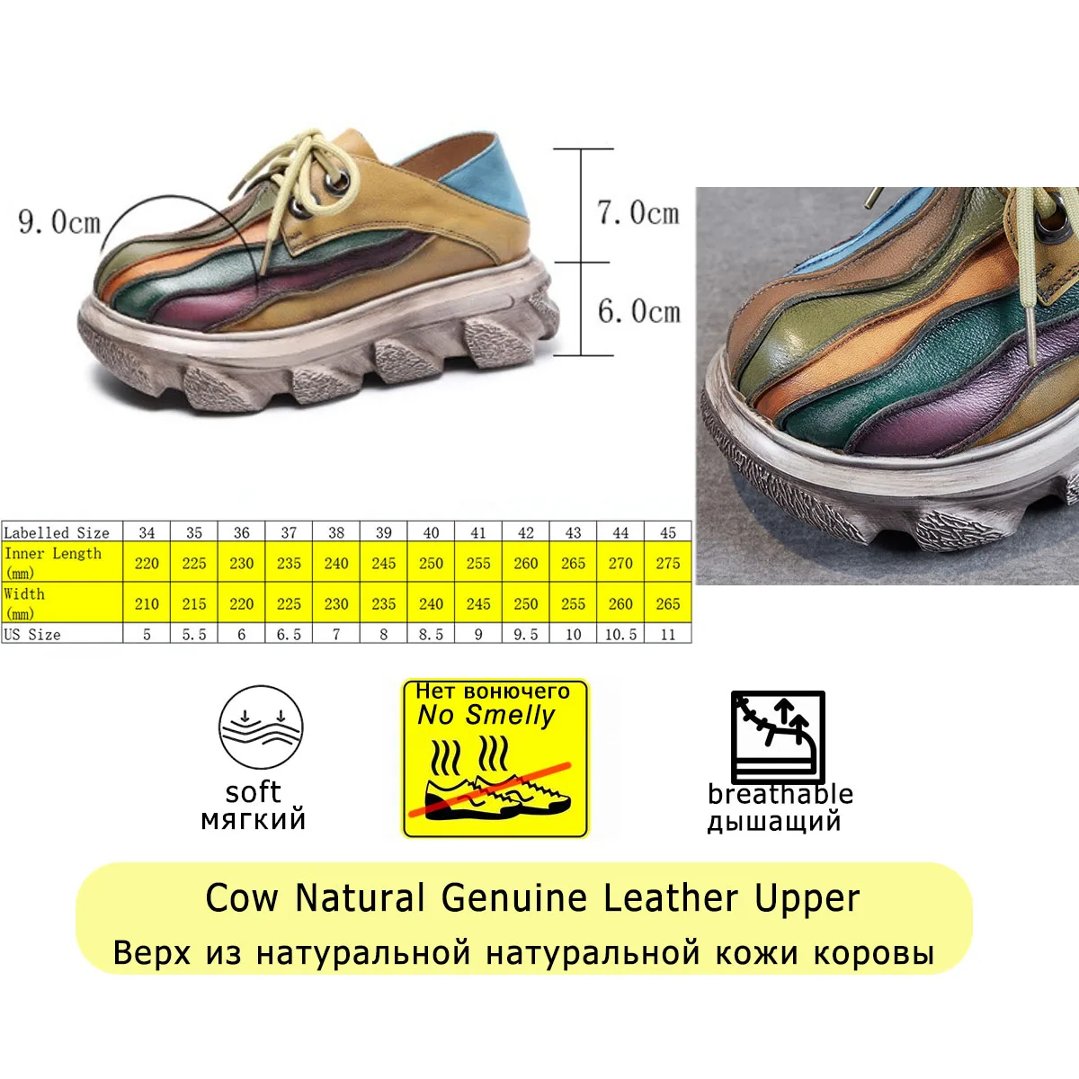 Koznoy New In 2025 Women's Boots 6cm Genuine Leather Heels Pumps Pils Mules Platform new Summer Autumn Mixed Color Novelty Shoes