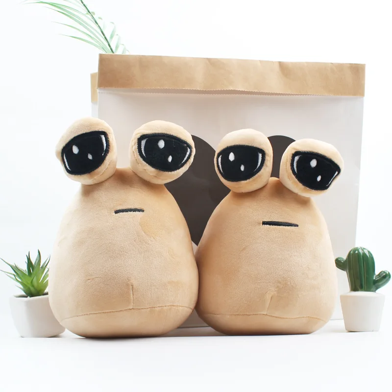 22CM New Product Creative 2025 Pou Plush Toy Big-eyed Alien Doll My Pet new Alien Doll Children's Christmas Gift