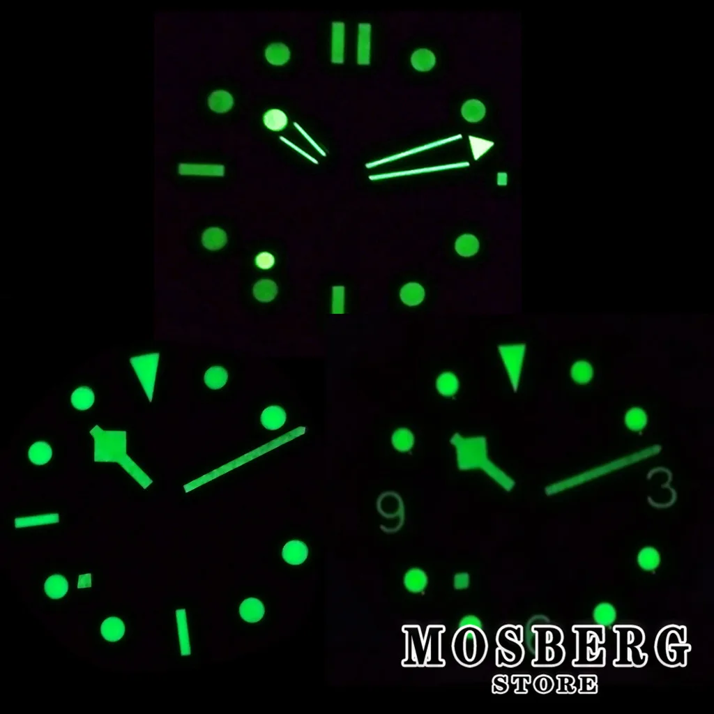 28.5mm 29mm 30.5mm Sterile Watch Dial With Hands Green Luminous For NH35 NH36 Watches Movement Parts