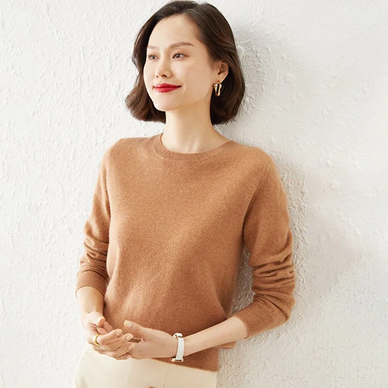 Women Sweater 2025 Autumn Winter O-neck Solid Pullovers Spring Warm Slim Bottoming Shirt Long Sleeve Casual new Basic Pull Femme Sweater