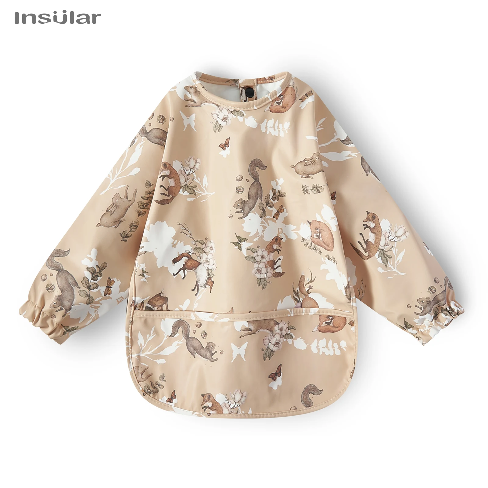 New Baby s Soft Waterproof Bib Kid Long Sleeves Adjustable Feeding Cloth Little Boy Girl Painting Child Meal Eating Apron
