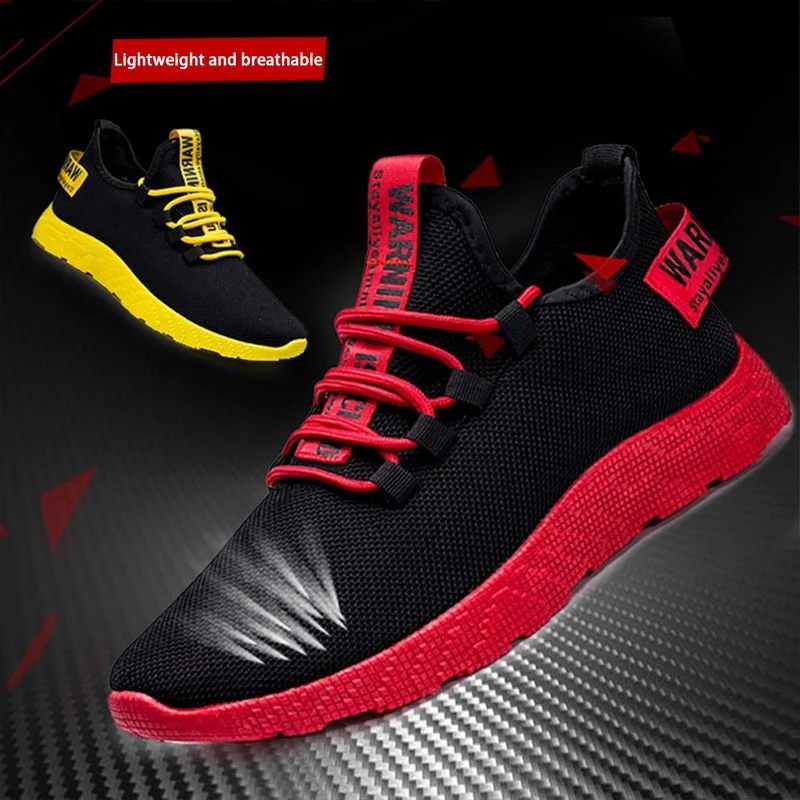 Men Sneakers Lightweight Knitted 2025 Shoes Casual Flats Shoes new Plus Size Female Tennis Shoes Non-Slip Breathable Men Sport Running