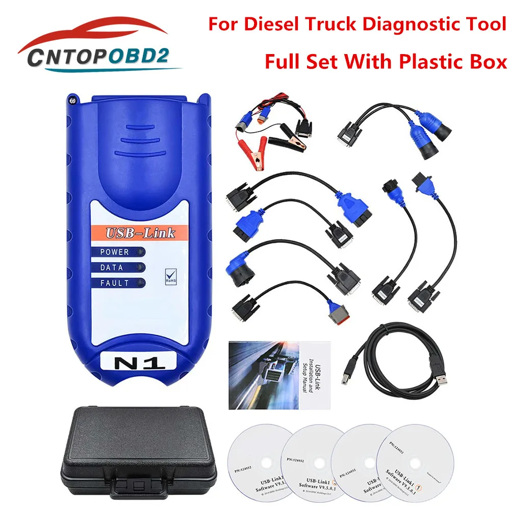 2023 For NE XIQ USB LINK For Truck OBD2 Diagnostic Tool Heavy Duty Error Scanner For Multi Diesel Truck Read Fault