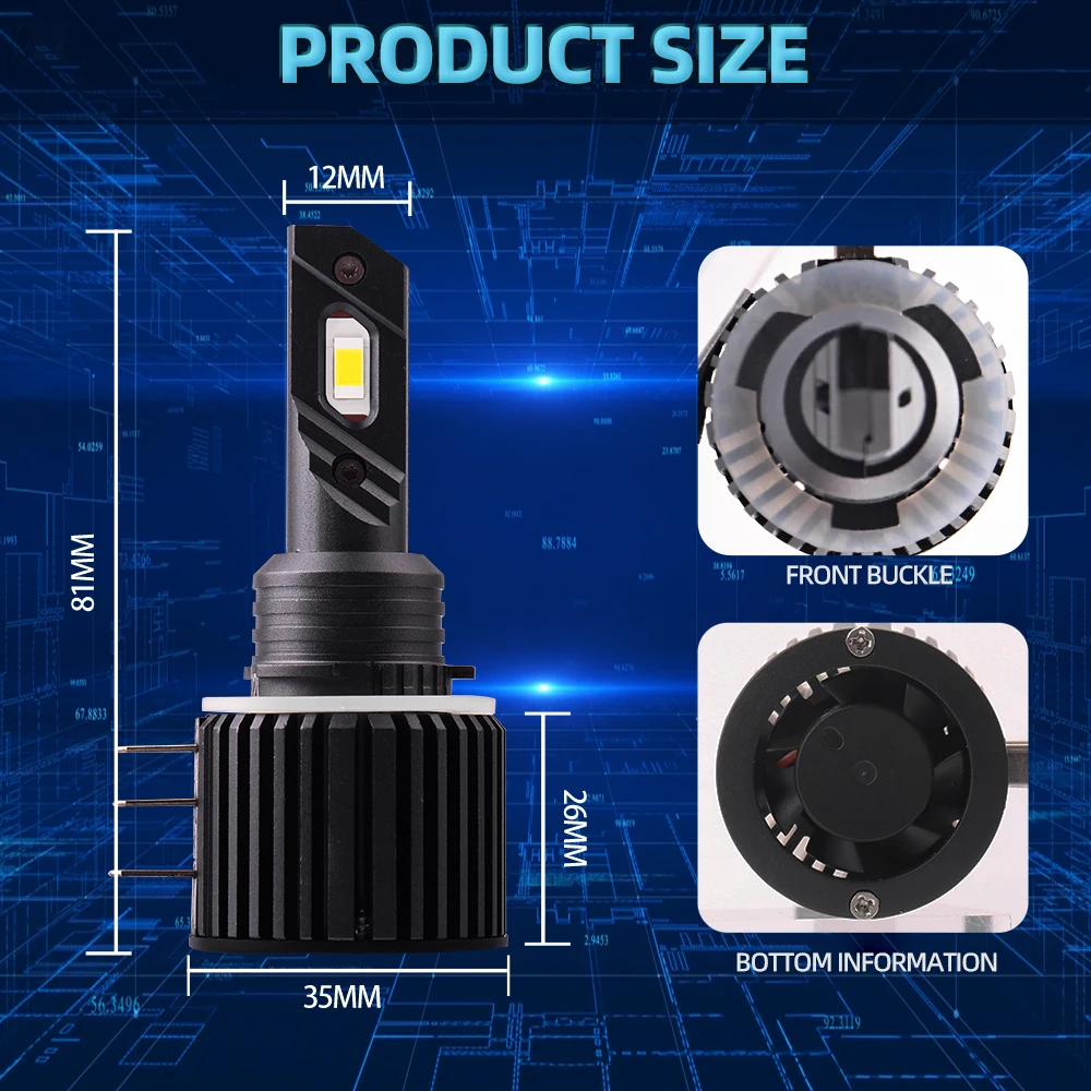 TEENRAM H15 LED Bulbs Canbus Headlight 20000LM Car Lights for Mercedes Benz BMW Volkswagen Golf Daytime Running Lights 12V CSP