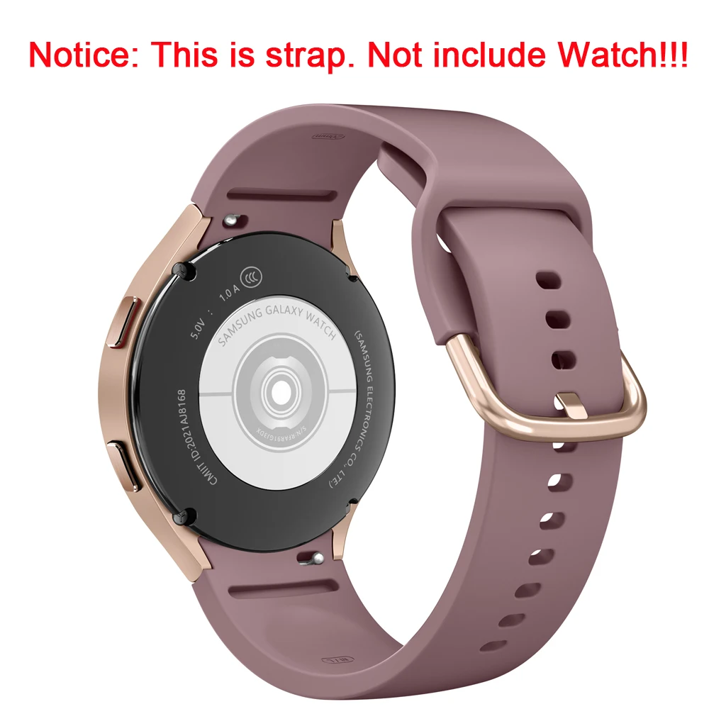 4Pack No Gaps Silicone Strap For Samsung Galaxy Watch 4 5 6 40mm 44mm/4 6 Classic 42mm 46mm 43mm 47mm/5 Pro 45mm Band Bracelet