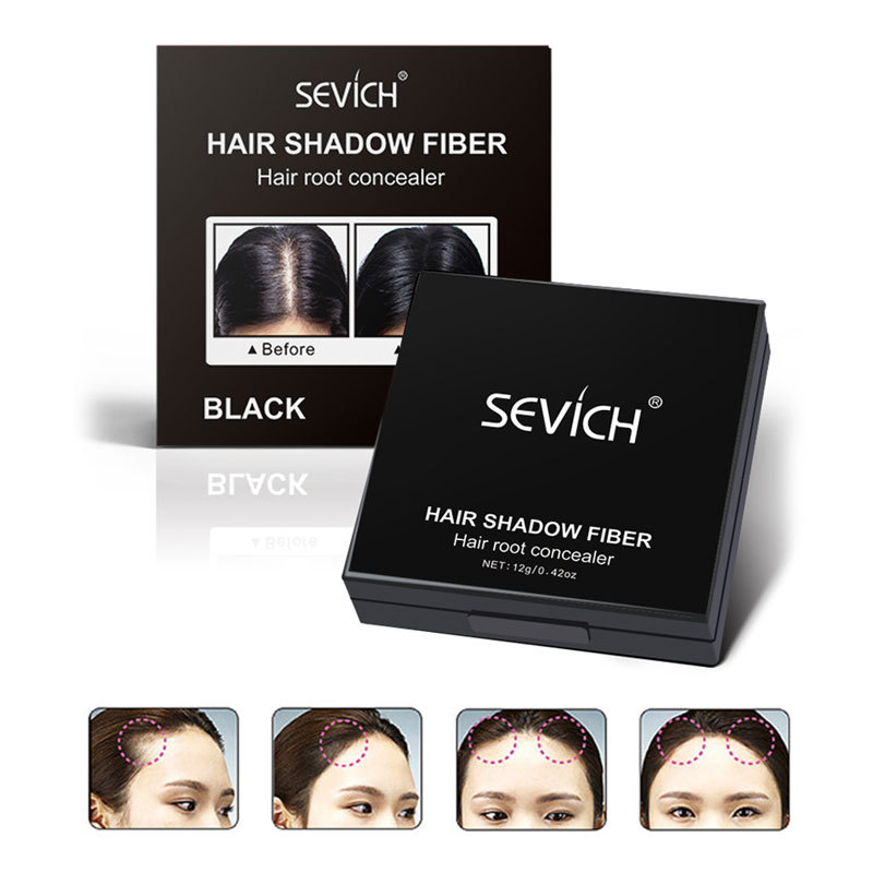 Sevich Hair Shadow Powder Temporary White Grey Cover Up Hair Line Edge Control Hair Color Makeup Hair Care Concealer