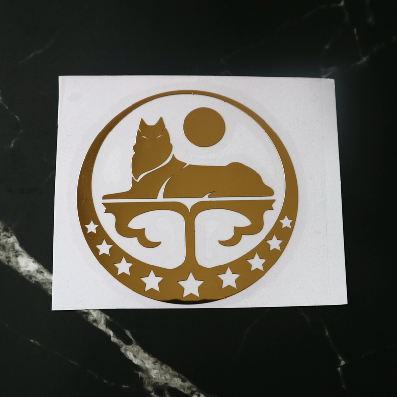 31607# Chechnya Chechen Republic of Ichkeria Chechen wolf cool nickel metal car stickers decals for Car Styling Laptop