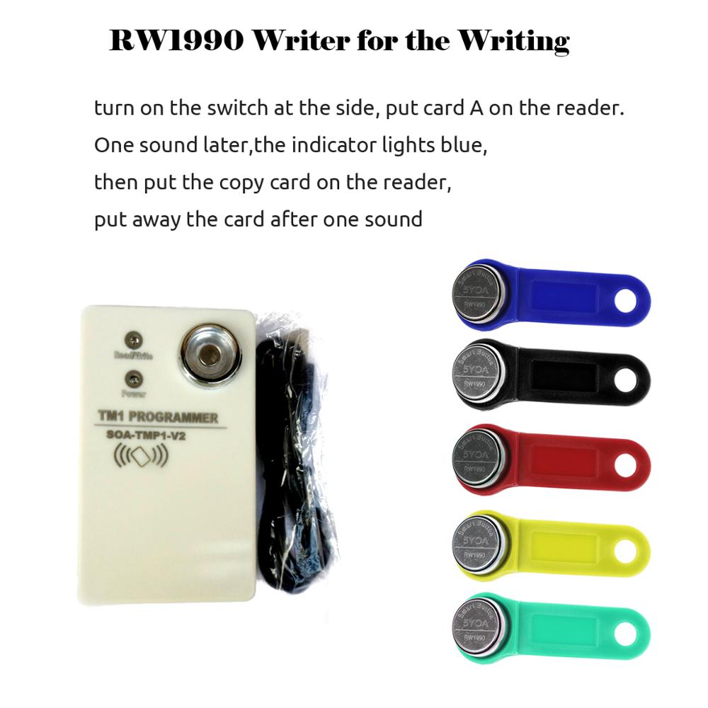 100pcs/Lot RW1990 Key Rewritable RFID Tag Sauna Can Copy Can Change Code RW1990 Touch Memory Key Compatible RW1990 iButton