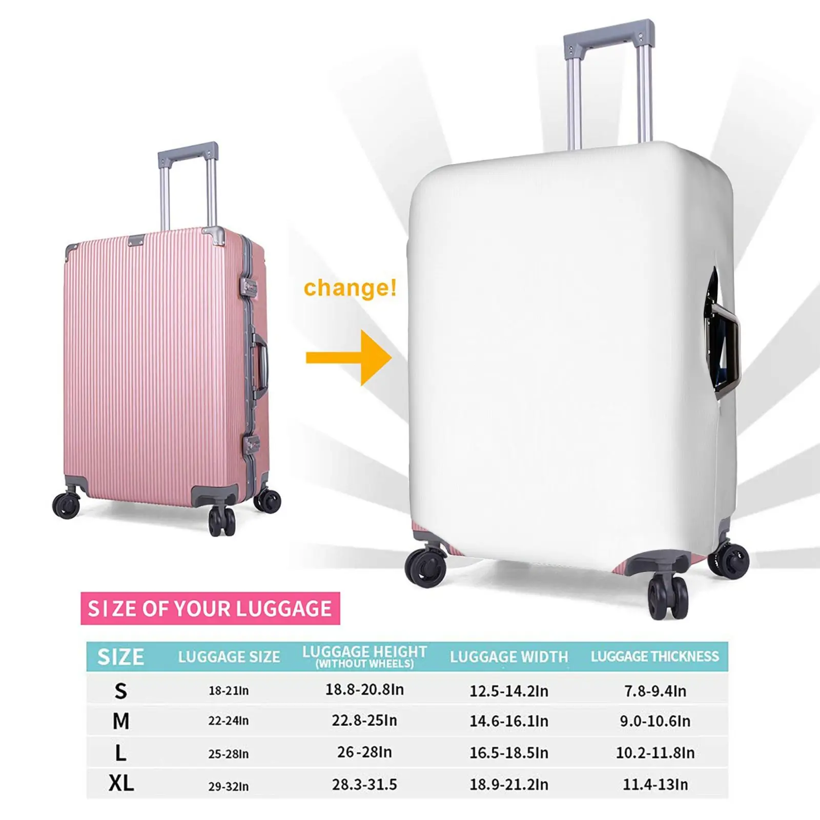 Customize Suitcase Cover Washable Spandex Elastic new 2025 Lage Baggage Cover Protector,Custom Desig