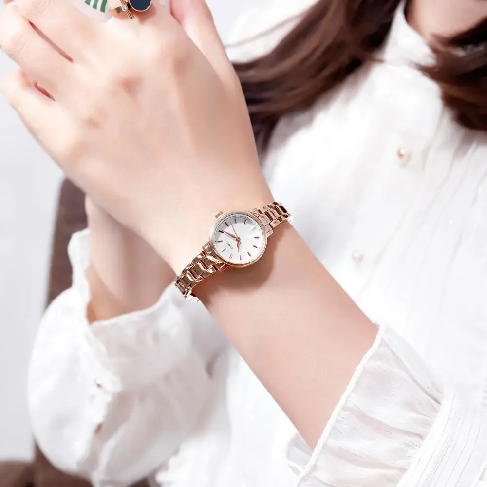 SKMEI 1410 Luxury Quartz Women Watch Ladies Versatile Steel Waterproof Elegant Women's Wristwatches Girl Clock 1252 Reloj mujer