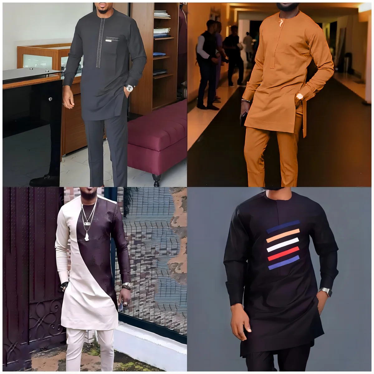 Summer New Dashiki African Men's Clothing Long-Sleeved Shirt And Tracksuit Pants 2-Piece Dance Party Prayer Young Men's Suit