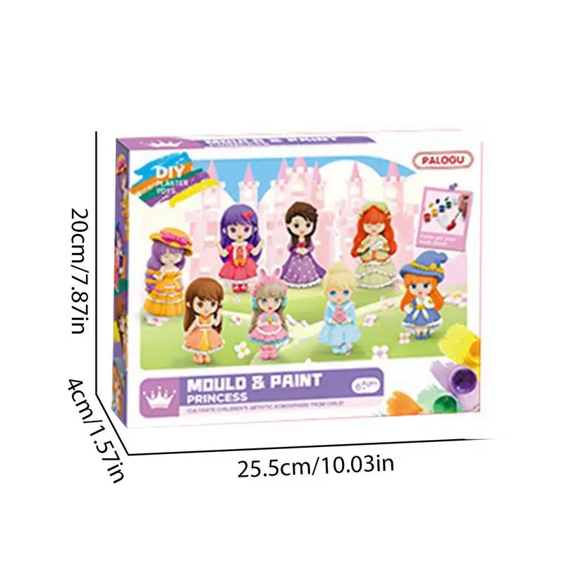 Plaster Figurines To Paint 8Pcs Paintable Toy Kit For Craft Making Activity Kids Painting Accessories DIY Toy Set For Themed