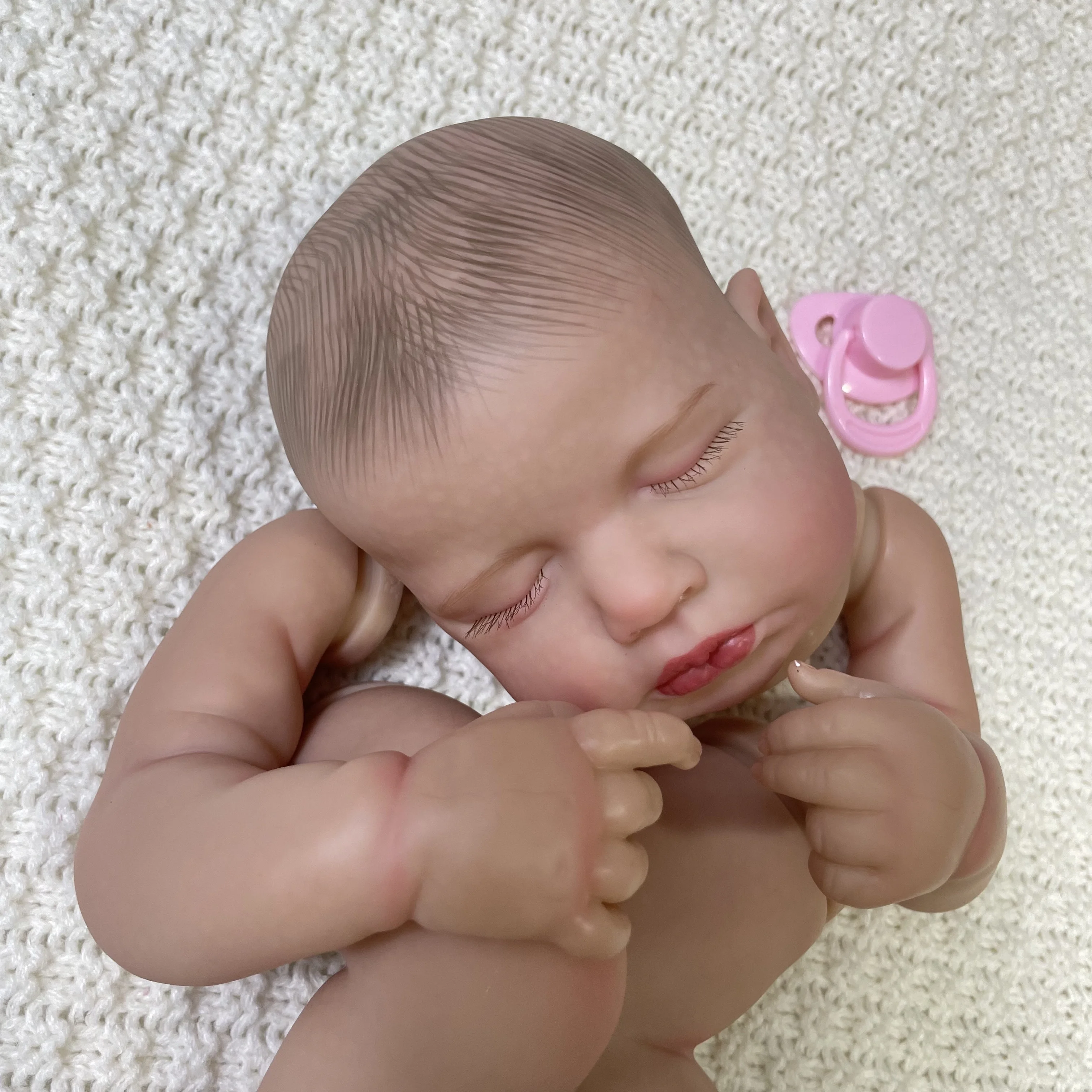 20 Inch Reborn LouLou 3D Skin Painted Kit With Rooted Eyelashes and Cloth Body Unassembled new Reborn Baby 2025 Doll Parts DIY Molds