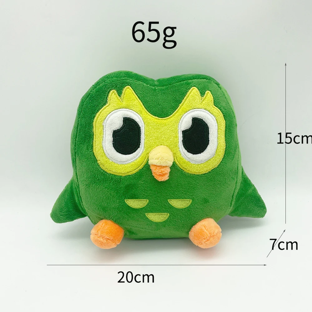 30cm Cute Owl new Plush Toy Anime Duolingo Owl Plush 2025 Owl Duolingo Stuffed Plushie Dolls Green Duo Plushie of Gift for Kids