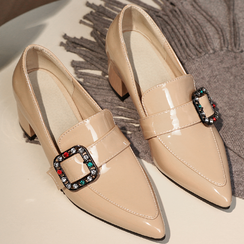 2025 new Medium Elegant Heels Pumps Loafers Woman Nude Green Women's Heeled Sexy Pointed Party Office Wedding Shoes f6cd