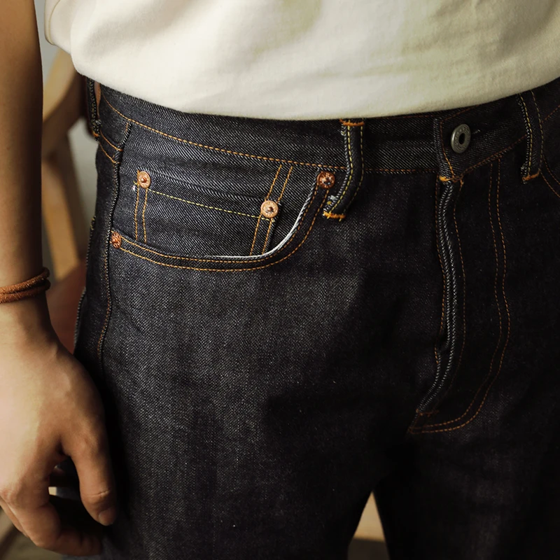 2025 Red Tornado 55501 Relaxed Straight Fit Men's Jeans Raw new Seedge Denim Pants Ameki