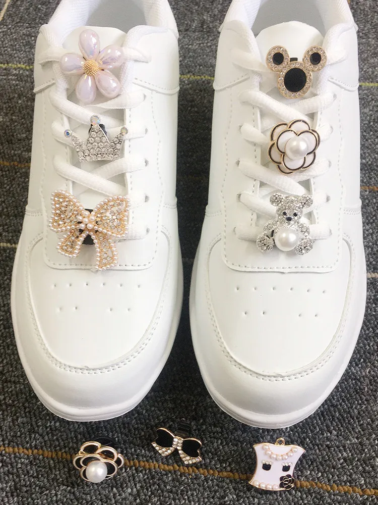 New Design 2025 Rhinestone Shoelace Decorations Diy Jewelry Shoe Lace new Decor Women Sneakers Charms Metal Buckle Accessories For Shoes