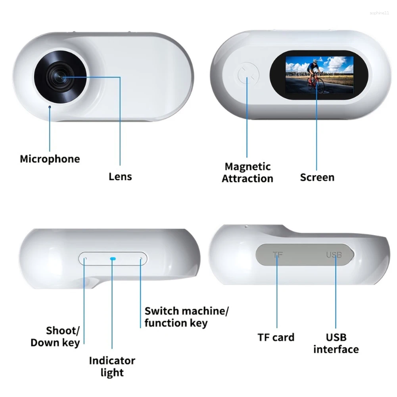 Update Dog Collars No Wifi Required Cat And Collar Camera With Video Recording Movement Mini Body Indoor/Outdoor Wireless