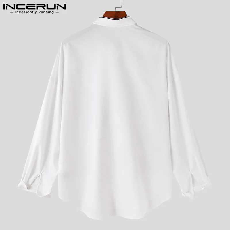 new INCERUN Tops 2023 Korean Style New Men High-end Printeding Oversize Design Blouse Casual 2025 Male Al-match Long Sleeved Shirts S-5XL