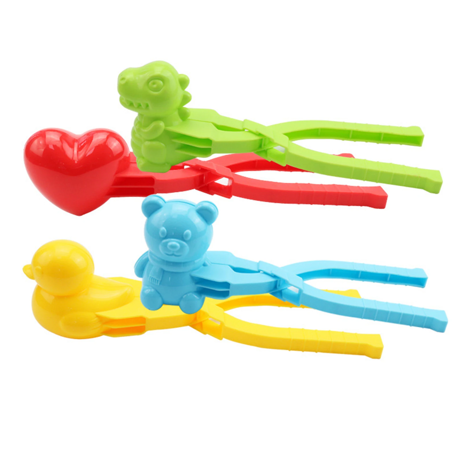 4/3pcs Cute 2025 Bear Duck Snowball Clip Snow Clay Ball Maker Creative Snowballs Mold Snow Shovel for Kids Outdoor new Sports Snow Toys