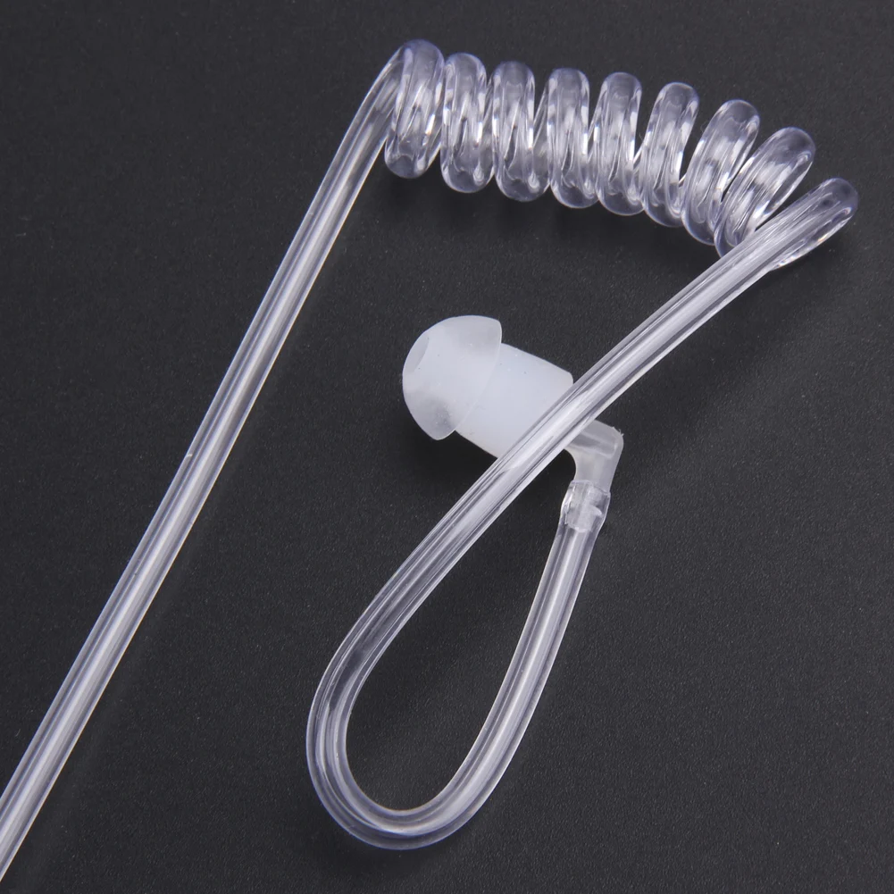 1-5Pcs 2Pin Covert Transparent Acoustic Tube Earpiece Headset Mic for Motorola 2 Way Radios Radiation-proof Anti-noise Headphone