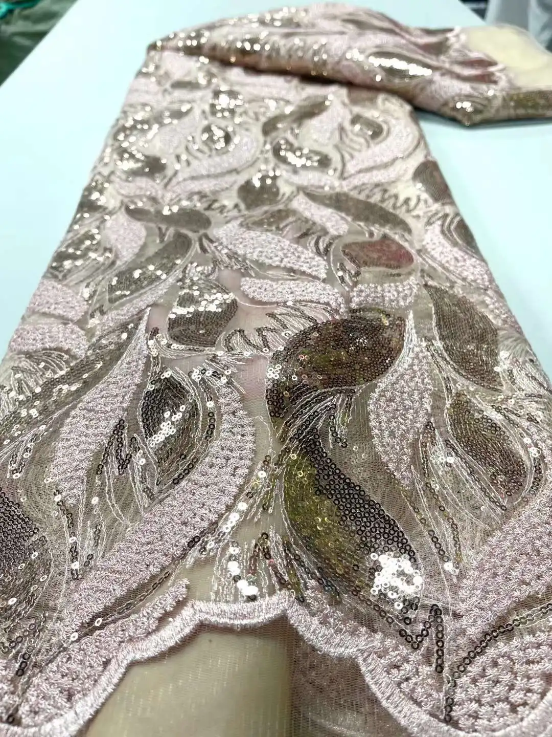 African Lace new Fabric 5 Yards Embroidered Tulle Net Lace Materials Nigerian Lace Fabrics Tulle French Lace Fabric 2025 For Wedding