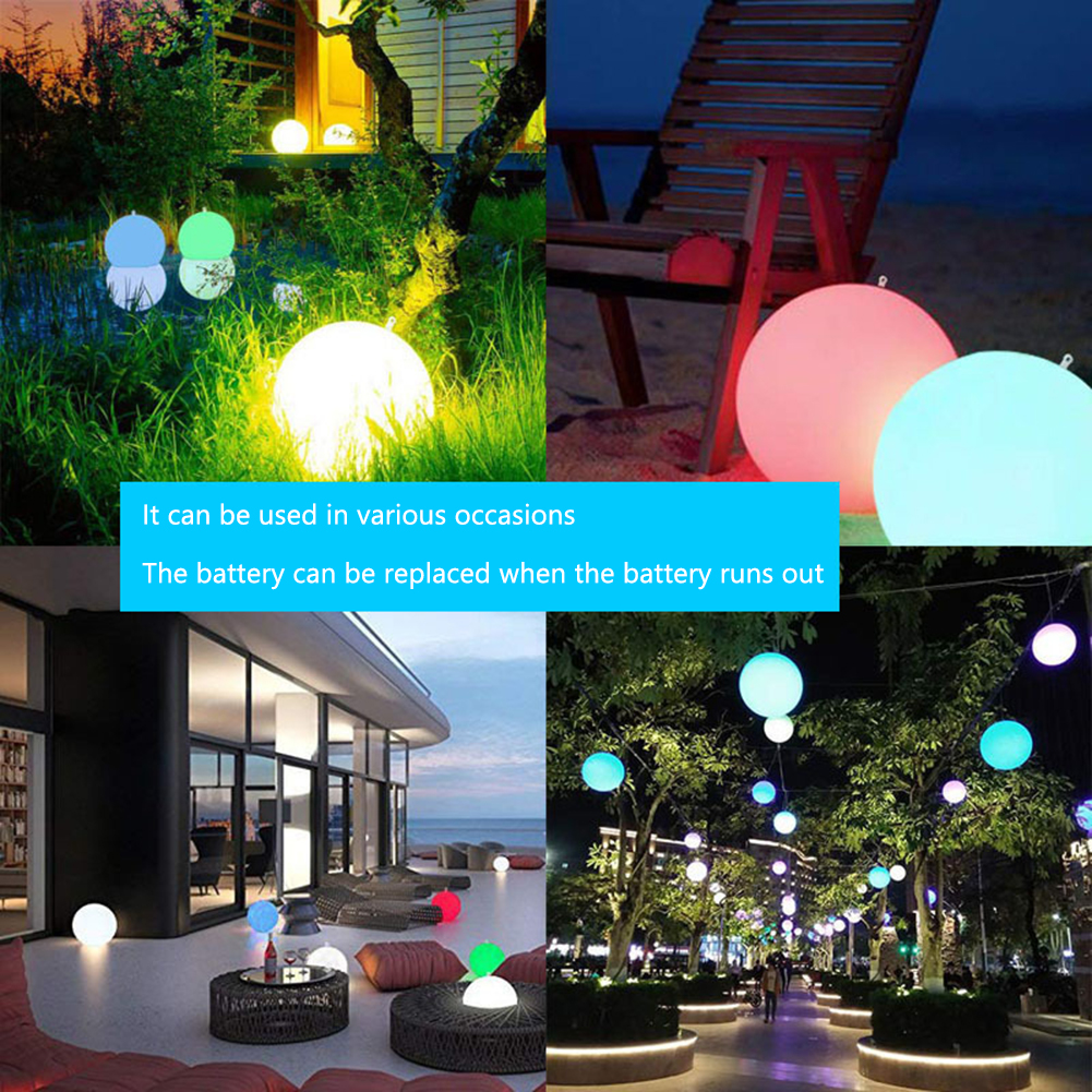 Outdoor Inflatable Beach Ball LED Light Swimming Pool Party Water Game Toys 13 Colors Glowing Ball Remote Control Led Light