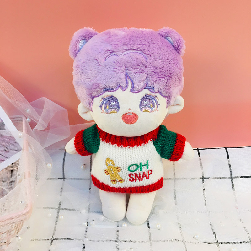 Doll Clothes for 20cm Korea Kpop EXO Dolls Plush Star Doll's Clothing Sweater Stuffed Toy Outfit for Idol Dolls Accessories