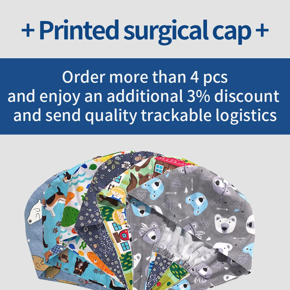 new Medical 2025 Scrubs Hat Unisex Scrub Cap Floral Printed Dental Clinic Hat Adjustable Pet Shop Lab Nursing Hat Doctor Nurse Scrubs Cap
