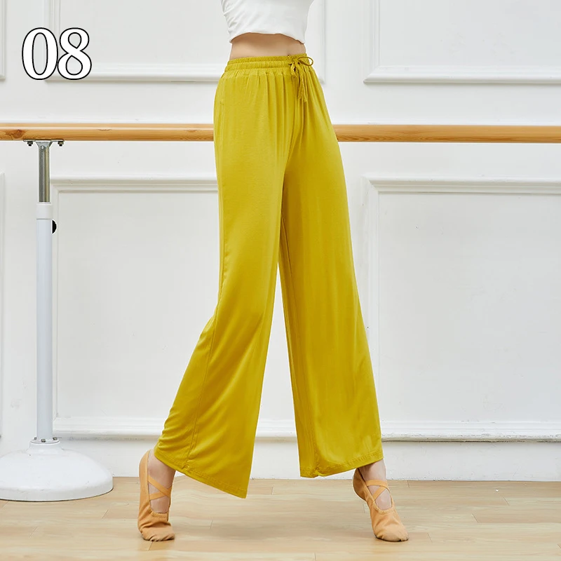 Classical Dance Pants Practice Clothes High Waist Straight Wide Leg Pants Loose Elegant Women Chinese Style Pants new 2025 Dance Clothes