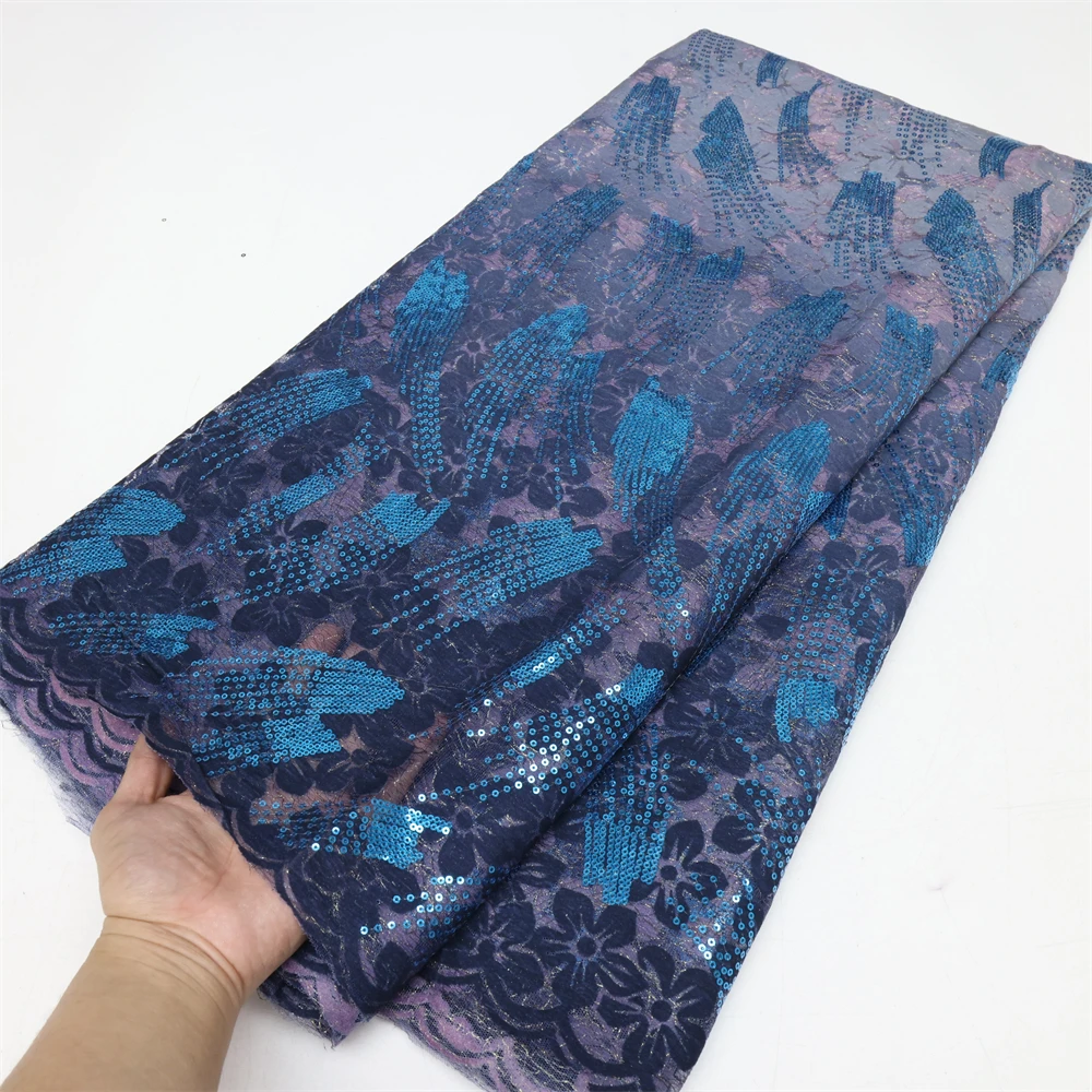 African Lace Fabric 2023 French Veet Lace Fabric Bridal High new Quality Sequins Net Tulle Lace 2025 For Women Dresses
