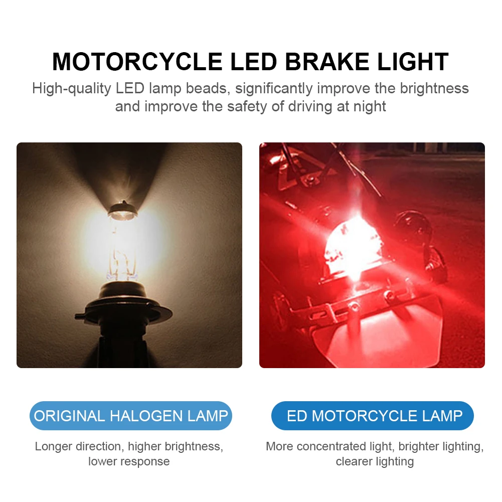 Lights Brake Strobe LED Bulbs Flashing Strobe Blinking Brake Light Reverse Brake Parking ddmysmile Lamps For Cars Trucks Motorcycles Trail Smile